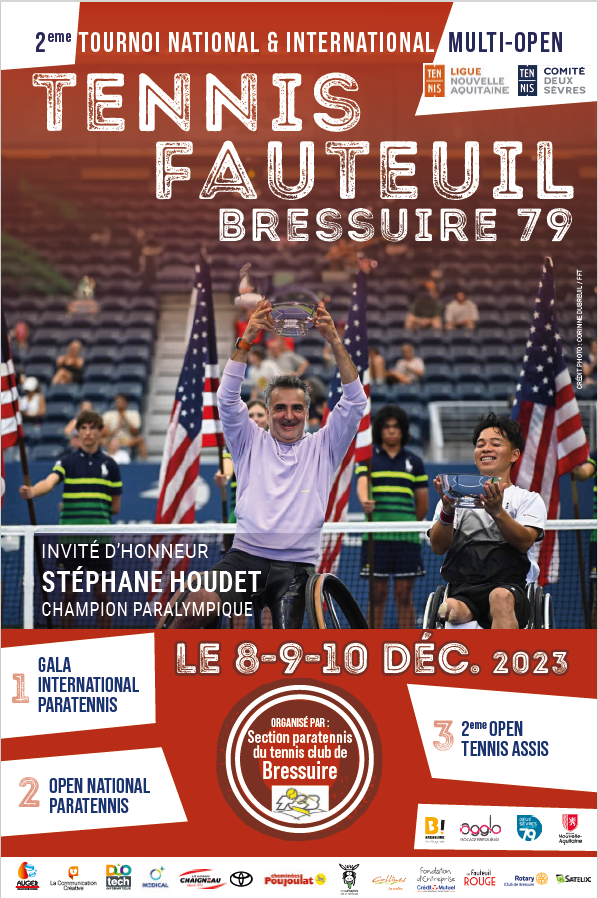 Partenaire tennis fauteuil DUOTECH étant partenaire du 2ème TOURNOI DE TENNIS FAUTEUIL de Bressuire du 8 au 10 décembre. Découvrez le programme de ce week-end.